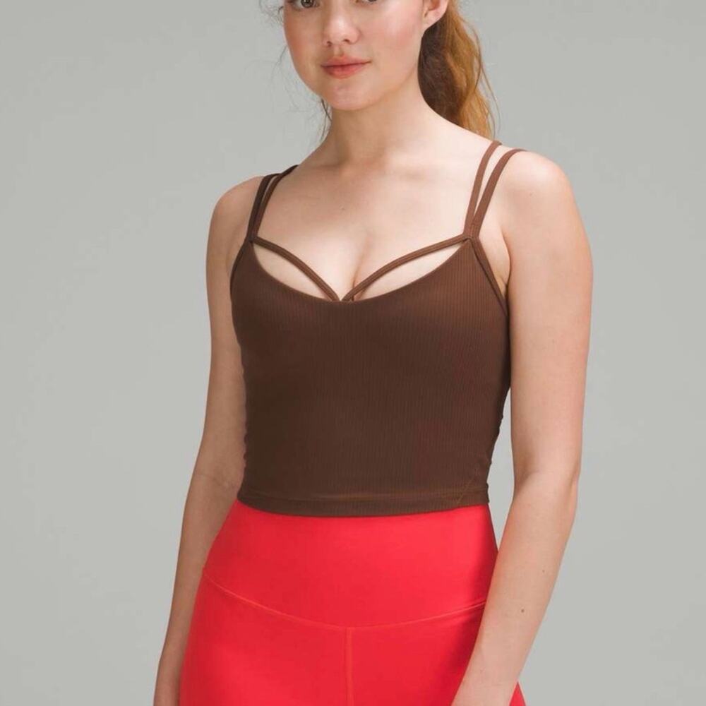 Lululemon Align Strappy Ribbed Tank Top Java Size 2